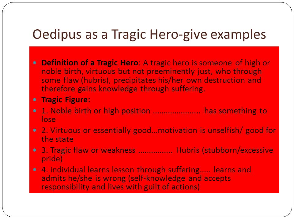 How is oedipus a tragic hero essay